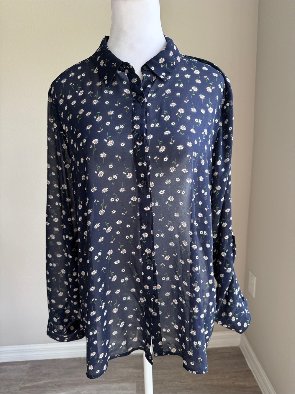 Sophie Rue women’s navy Longsleeve blouse